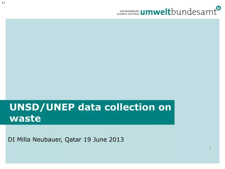unsd unep data collection on waste
