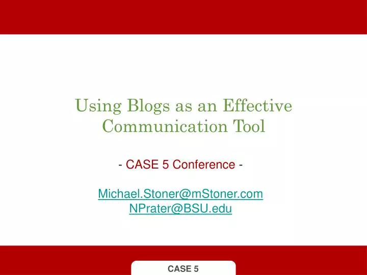 using blogs as an effective communication tool