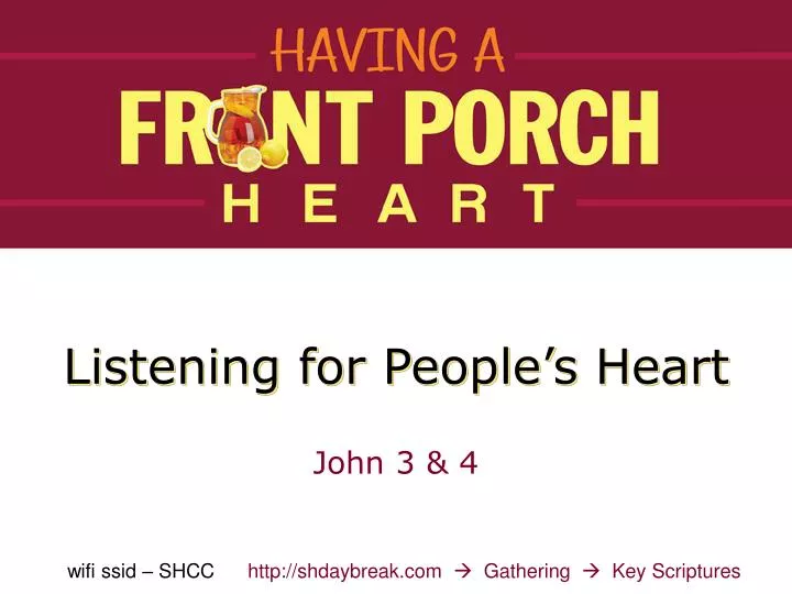 listening for people s heart