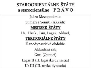 staroorient lne t ty a staroorient lne p r v o