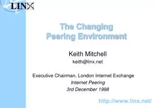 The Changing Peering Environment