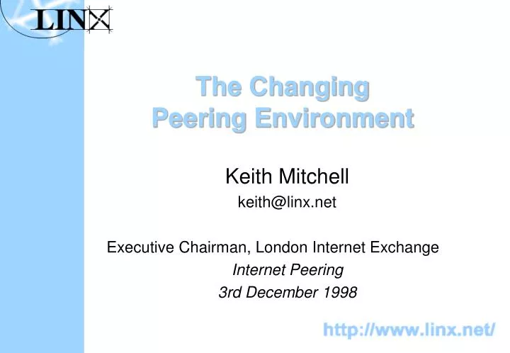 the changing peering environment