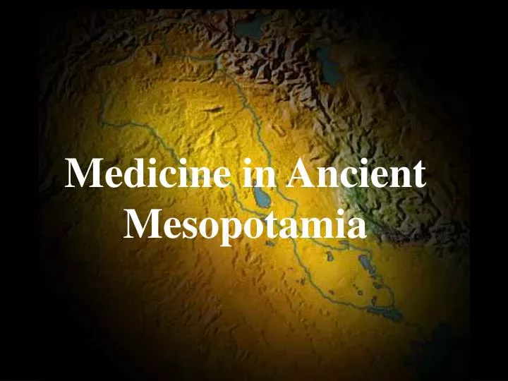 medicine in ancient mesopotamia
