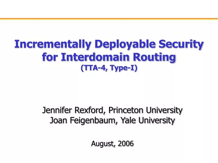 incrementally deployable security for interdomain routing tta 4 type i