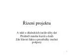 Řízení projektu - slide 1