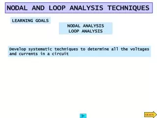 NODAL AND LOOP ANALYSIS TECHNIQUES