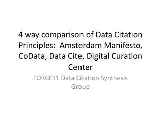 FORCE11 Data Citation Synthesis Group