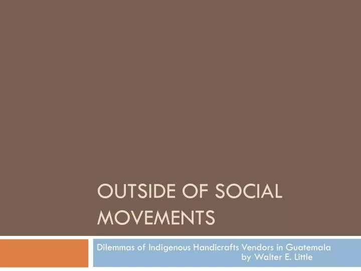 outside of social movements