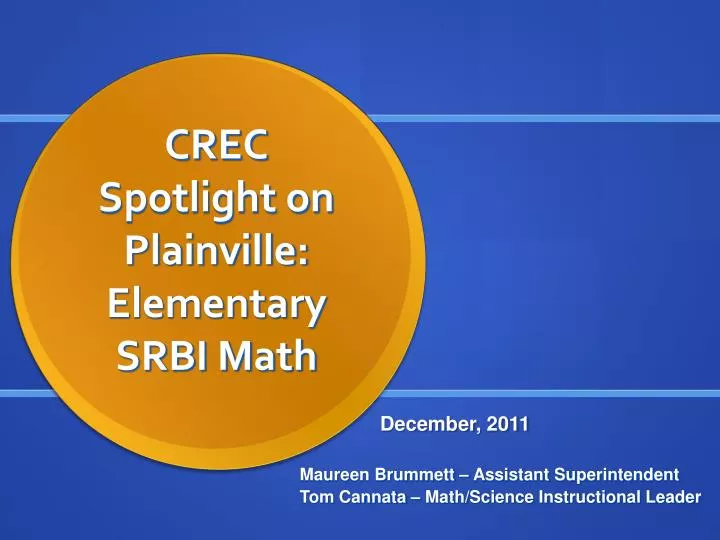 crec spotlight on plainville elementary srbi math