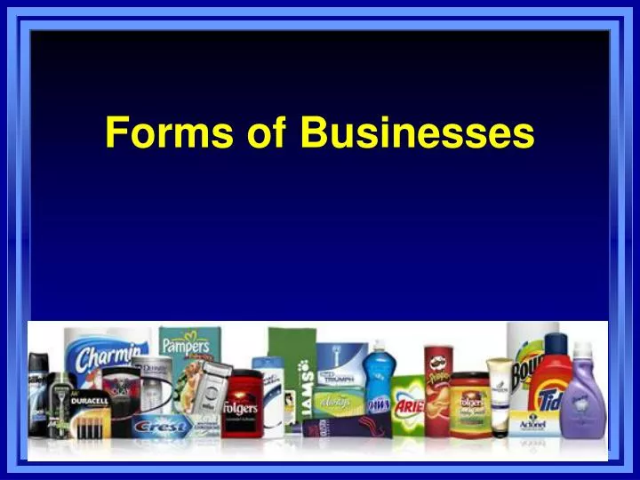 forms of businesses