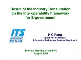 Result of the Industry Consultation on the Interoperability Framework for E-government