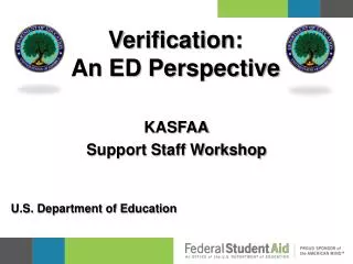 Verification: An ED Perspective