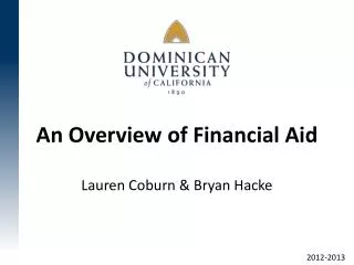 An Overview of Financial Aid