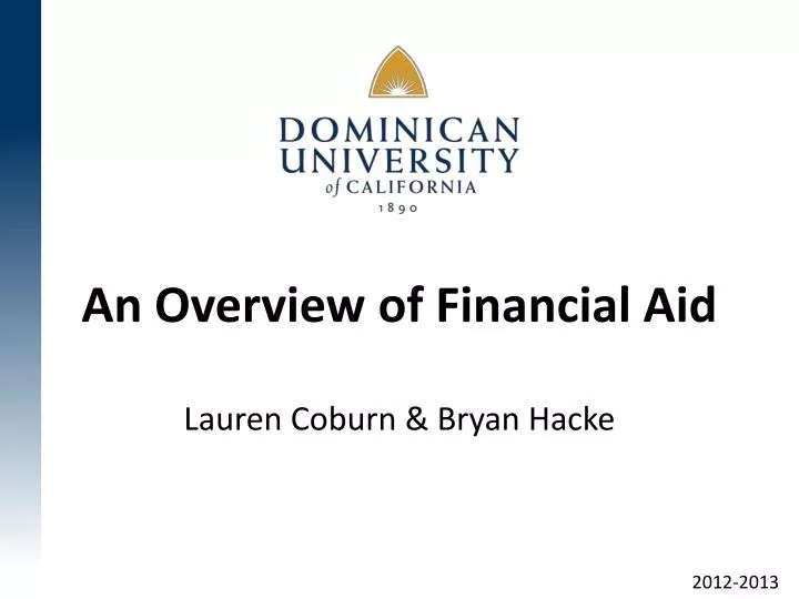 an overview of financial aid