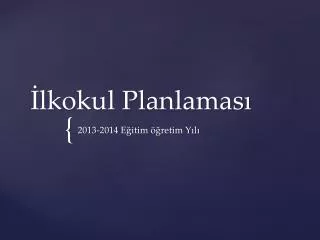 lkokul planlamas