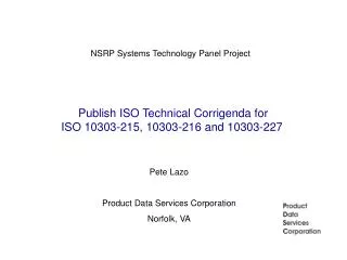 Publish ISO Technical Corrigenda for ISO 10303-215, 10303-216 and 10303-227