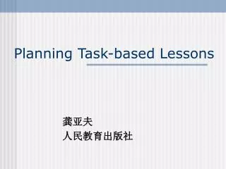 Planning Task-based Lessons