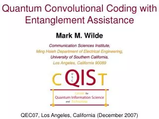 Quantum Convolutional Coding with Entanglement Assistance