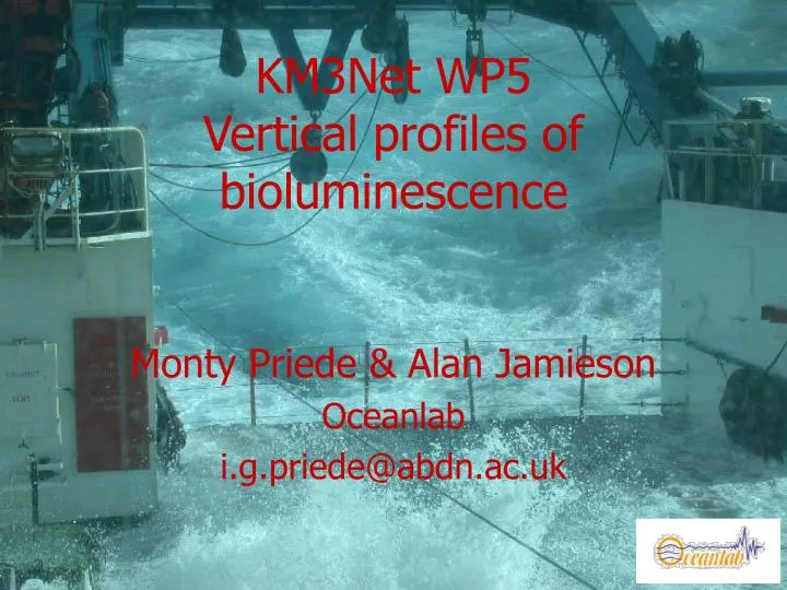 km3net wp5 vertical profiles of bioluminescence