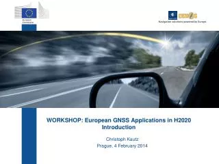 WORKSHOP: European GNSS Applications in H2020 Introduction