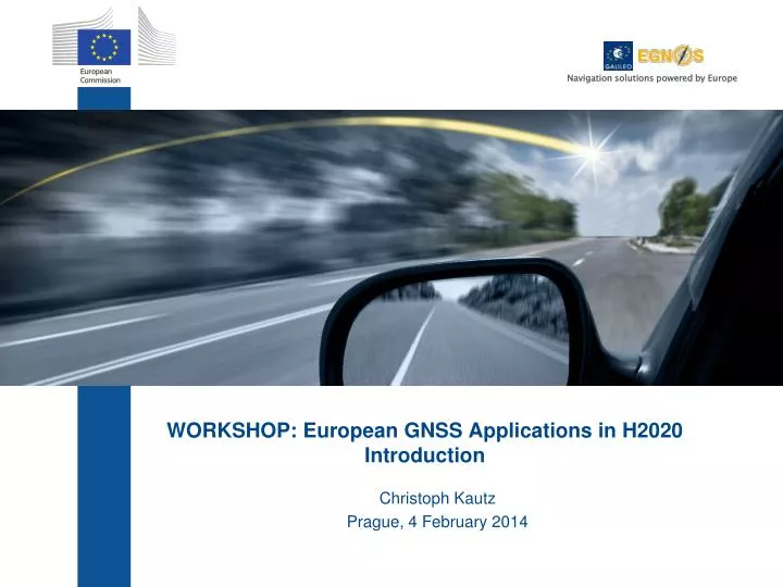 workshop european gnss applications in h2020 introduction