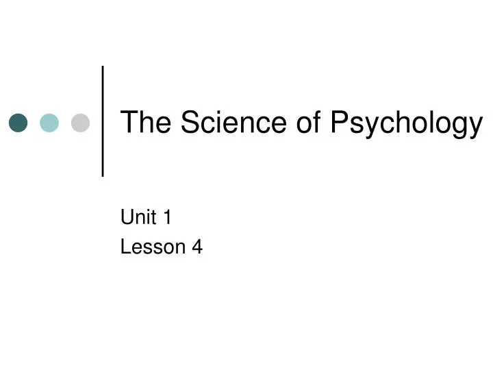 the science of psychology