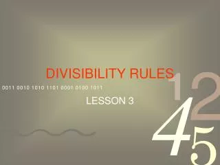 divisibility rules