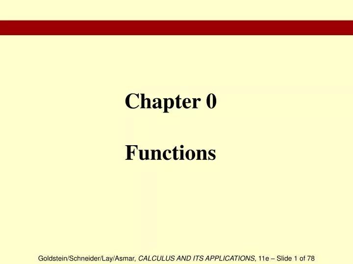 chapter 0 functions