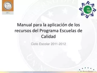 manual para la aplicaci n de los recursos del programa escuelas de calidad