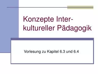 konzepte inter kultureller p dagogik