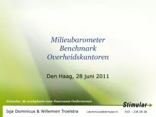 milieubarometer benchmark overheidskantoren