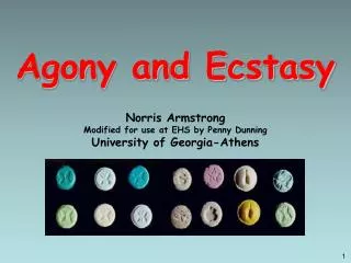 Agony and Ecstasy Norris Armstrong Modified for use at EHS by Penny Dunning