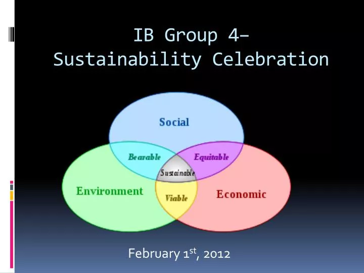 ib group 4 sustainability celebration