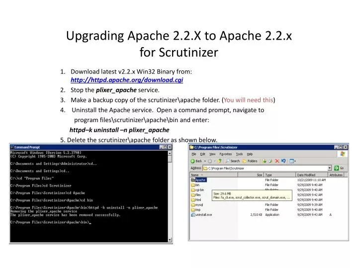 upgrading apache 2 2 x to apache 2 2 x for scrutinizer