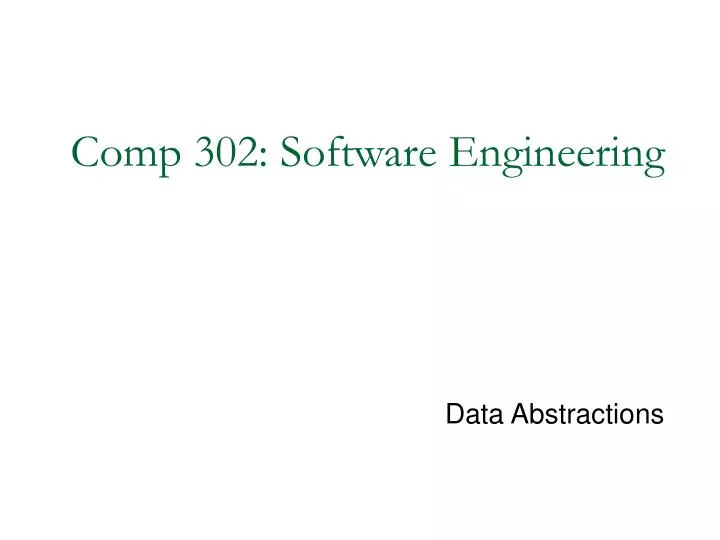 comp 302 software engineering