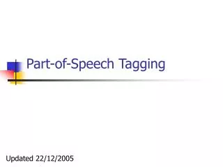 Part-of-Speech Tagging