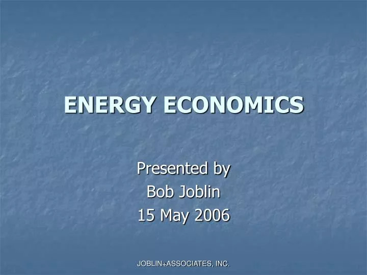 energy economics