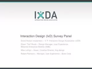 interaction design ixd survey panel