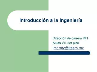 introducci n a la ingenier a