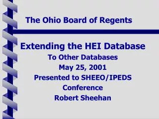 The Ohio Board of Regents