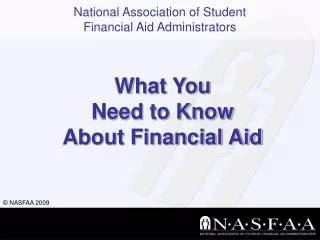 What You Need to Know About Financial Aid