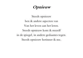 opnieuw