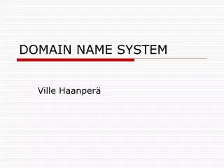 domain name system