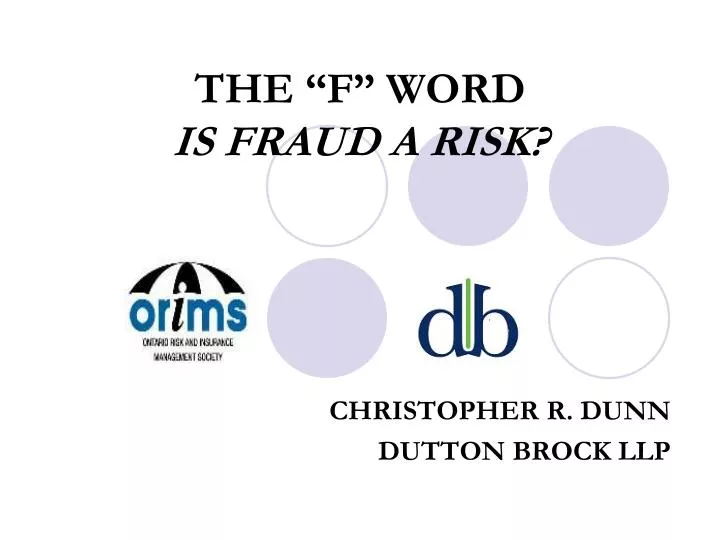 the f word is fraud a risk