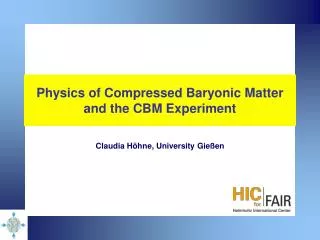 Physics of Compressed Baryonic Matter and the CBM Experiment