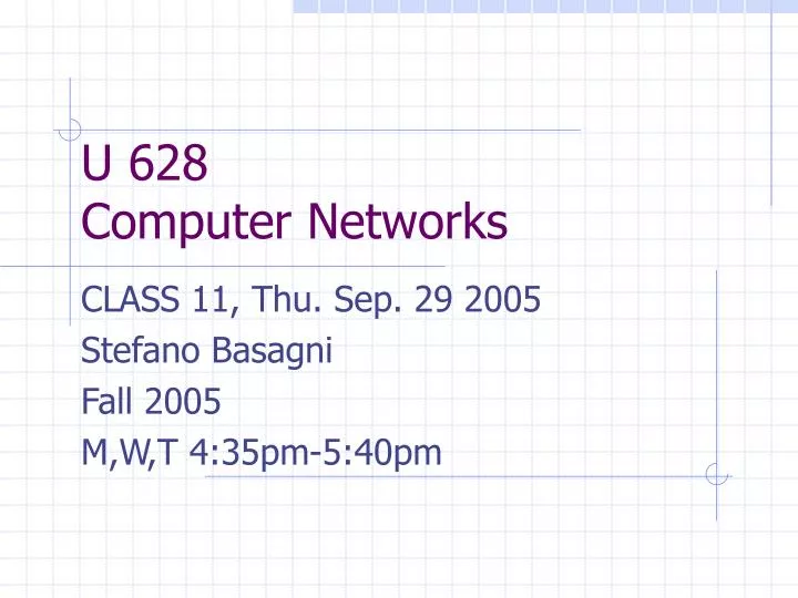 u 628 computer networks