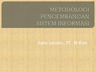 metodologi pengembangan sistem informasi