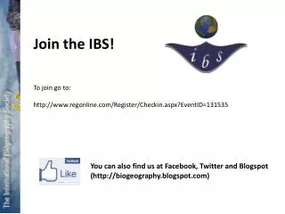Join the IBS!