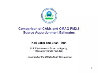 Comparison of CAMx and CMAQ PM2.5 Source Apportionment Estimates