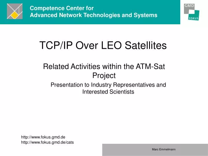 tcp ip over leo satellites
